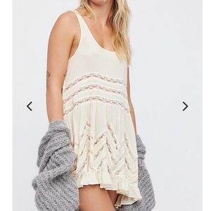 NWT Free People Voile and Lace Trapeze Slip XS